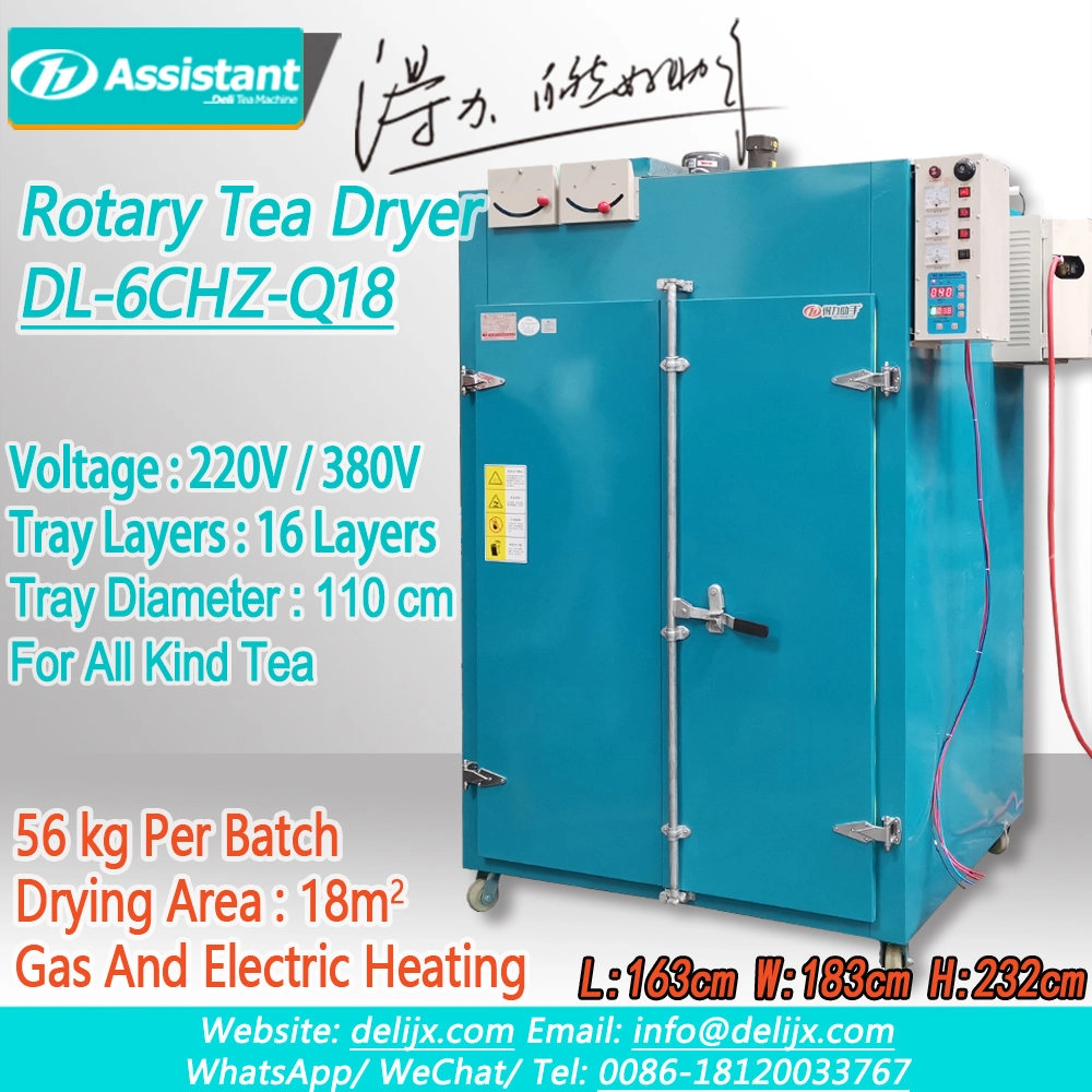 
Pemanasan Gas Dan Elektrik Jenis Rotary 16pcs 120cm dulang Pengering Dehidrator DL-6CHZ-Q18